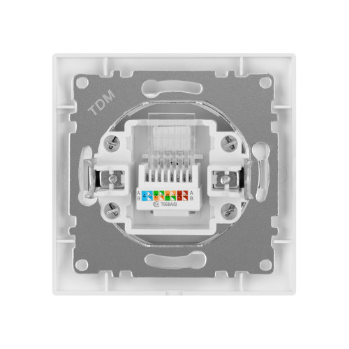 Розетка компьютерная RJ45 белая Розетка компьютерная RJ45 белая