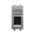 USB 3.0 розетка модульная, тип А-А, Avanti, закаленная сталь, 1 модуль USB 3.0 розетка модульная, тип А-А, Avanti, закаленная сталь, 1 модуль