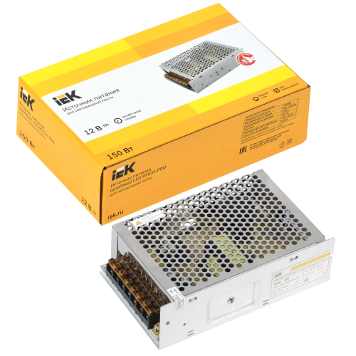 Драйвер LED ИПСН-PRO 150Вт 12В блок-клеммы IP20 IEK