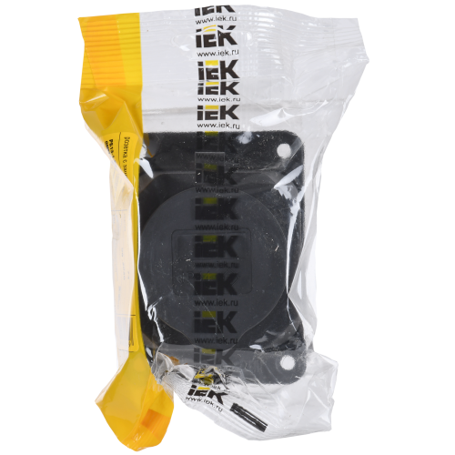 РБ13-1-0м Розетка с защитной крышкой настенная ОМЕГА IP44 каучук IEK