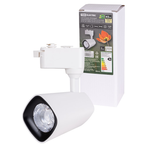 Светильник трековый однофазный LED TRL-02-045-WW 45 Вт, 24°, 3000 К, 90 Ra, белый, TDM