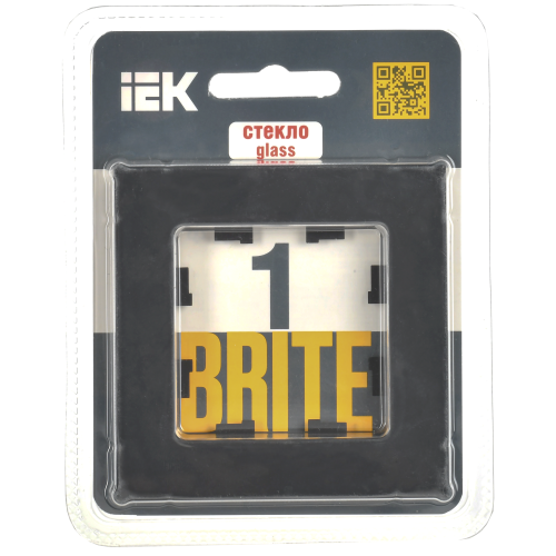 BRITE Рамка 1-местная РУ-1-2-Бр стекло черный матовый IEK BRITE Рамка 1-местная РУ-1-2-Бр стекло черный матовый IEK