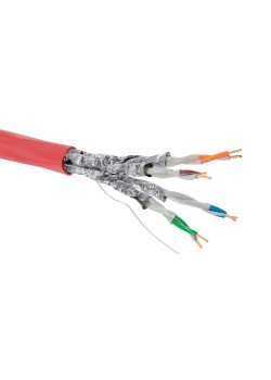 Кабель CAT 6, U/FTP, нг(А)-FRHF, бухта 305м, красный