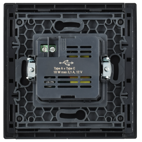 FORTE&PIANO Розетка USB A+C 18Вт FP151 черный IEK FORTE&PIANO Розетка USB A+C 18Вт FP151 черный IEK