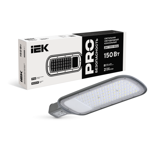 Светильник светодиодный консольный ДКУ 1012-150Ш 5000К IP65 серый IEK Светильник светодиодный консольный ДКУ 1012-150Ш 5000К IP65 серый IEK