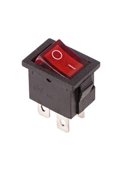 Выключатель клавишный 250В 6А (4с) ON-OFF красн. с подсветкой Mini (RWB-207 SC-768) блист. Rexant 06-0300-A