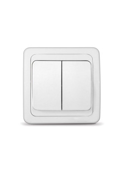 Выключатель 2-кл. СП Валери 10А IP20 бел. UNIVersal В0023
