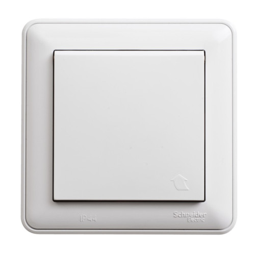W59 AQUA РОЗЕТКА с заземлением со шторками с крышкой, 16А, IP44, в сборе, БЕЛЫЙ