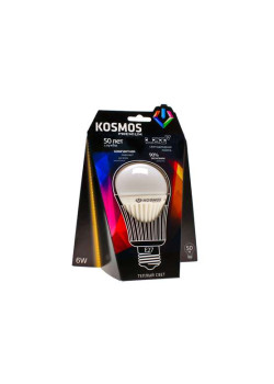 Лампа светодиодная KOSMOS premium 6Вт грушевидная A55 E27 230В 3000К Космос KLED6wA55230vE2727