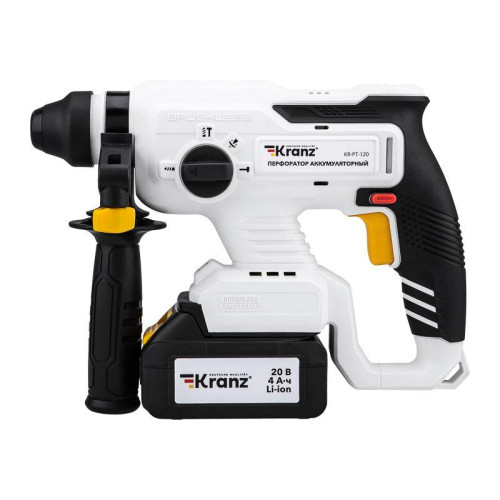 Перфоратор аккумуляторный SDS-plus 2.2Дж 1х4А.ч в кейсе Kranz KR-PT-120 Перфоратор аккумуляторный SDS-plus 2.2Дж 1х4А.ч в кейсе Kranz KR-PT-120