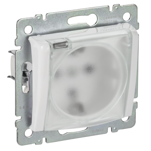 VALENA DIY Розетка 1-местная с заземлением с защитными шторками и крышкой 16А IP44 белый