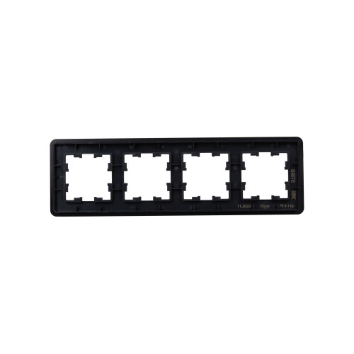 BRITE Рамка 4-местная РУ-4-1-Бр металл черный RE IEK