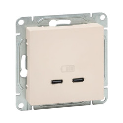 Механизм роз., USB-C - 2шт, крем., Эпика EKF
