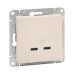 Механизм роз., USB-C - 2шт, крем., Эпика EKF
