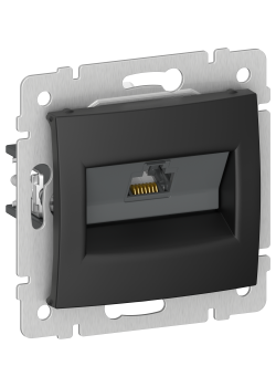 IEKVALENA Розетка компьютерная RJ45 категория 5Е UTP 6945371 черный матовый IEK