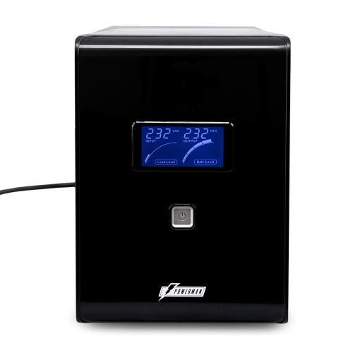 ИБП POWERMAN Smart Sine 1500, LCD, линейно-интерактивный, 1500ВА, 1050Вт,  4 евророзетки с резервным питанием, USB, батарея 12В 9Ач 2 шт., 380мм х 158мм х 198мм, 11.5 кг./ UPS POWERMAN Smart Sine 1500, LCD, line-interactive, 1500VA, 1050W, 4 eurosockets w