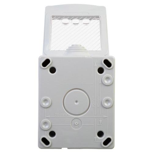 Коробка для настенного монтажа IP55, Avanti, серая, 2 модуля