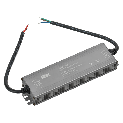 Драйвер LED ИПСН-PRO 100Вт 12В блок-шнуры IP67 IEK