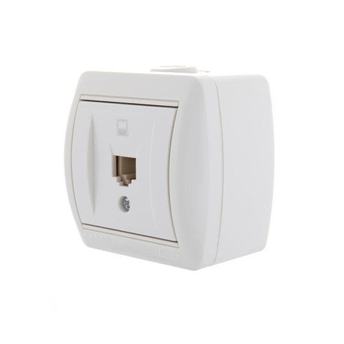 Розетка компьютерная 1-м ОП Nata RJ45 бел. LEZARD 710-0200-139 Розетка компьютерная 1-м ОП Nata RJ45 бел. LEZARD 710-0200-139