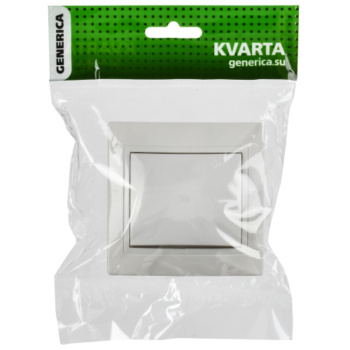 KVARTA Выключатель 1-клавишный 10А кер. ВС10-1-0-КБ белый GENERICA KVARTA Выключатель 1-клавишный 10А кер. ВС10-1-0-КБ белый GENERICA