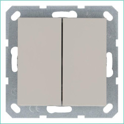 Переключатель проходной 2-кл. 10А IP20 механизм тауп Jasmart G3022T