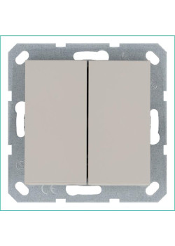 Переключатель проходной 2-кл. 10А IP20 механизм тауп Jasmart G3022T