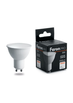 Лампа светодиодная Feron.PRO LB-1608 GU10 8W 175-265V 4000K
