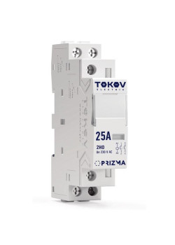 Контактор модульный 18мм 25А 230В АС 2НО PRIZMA TOKOV ELECTRIC TKE-PZ-MC-1-25-230-20