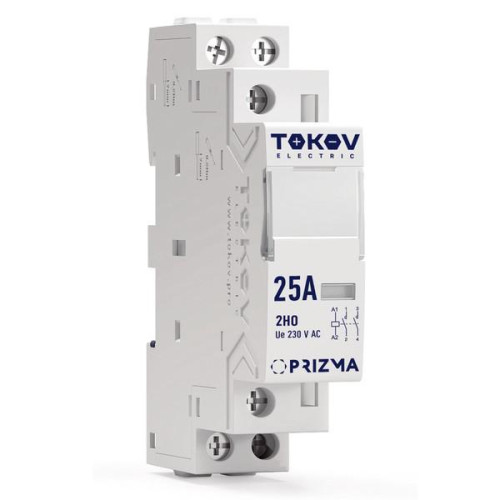 Контактор модульный 18мм 25А 230В АС 2НО PRIZMA TOKOV ELECTRIC TKE-PZ-MC-1-25-230-20