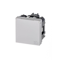 Розетка 1-м СП 2мод. Zenit 16А IP21 250В с заземл. Schuko защ. шторки с крышкой механизм альп. бел. ABB 2CLA228810N1101