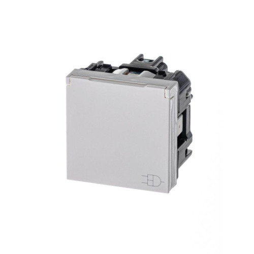 Розетка 1-м СП 2мод. Zenit 16А IP21 250В с заземл. Schuko защ. шторки с крышкой механизм альп. бел. ABB 2CLA228810N1101