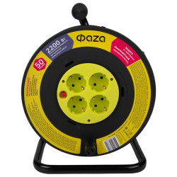 Удлинитель на катушке 4х50м с с заземл. CRG-04-5000 ФАZА 5063822