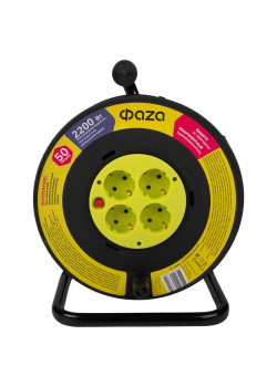 Удлинитель на катушке 4х50м с с заземл. CRG-04-5000 ФАZА 5063822