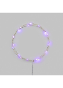Гирлянда светодиодная Роса 2м 20 LED фиолет. IP20 2хАА (в комплект не входят) Neon-Night 302-057