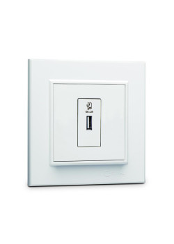 Розетка для зарядного устройства USB KAREA бел. Makel 56001465