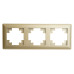 Рамка STEKKER, PFR00-7003-08 3-местная, пластик, серия Катрин, золото Рамка STEKKER, PFR00-7003-08 3-местная, пластик, серия Катрин, золото