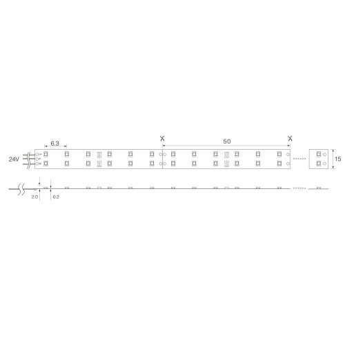 Светодиодная LED лента Feron LS603, 60SMD(2835)/м 4.8Вт/м 12V 5м 3000К