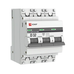 Авт. выкл. ВА 47-63M 3P 32А (D) 6кА без тепл. расцепит. EKF PROxima