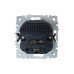 BRITE Розетка 1-местная с заземлением с защитными шторками 16А с USB A+A 5В 3,1А РЮш10-2-БрЧ черный IEK BRITE Розетка 1-местная с заземлением с защитными шторками 16А с USB A+A 5В 3,1А РЮш10-2-БрЧ черный IEK