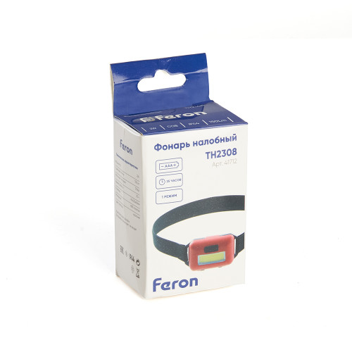 Фонарь налобный ЭКОНОМ FERON TH2308 на батарейках 3*AAA 2W COB IP44 пластик Фонарь налобный ЭКОНОМ FERON TH2308 на батарейках 3*AAA 2W COB IP44 пластик