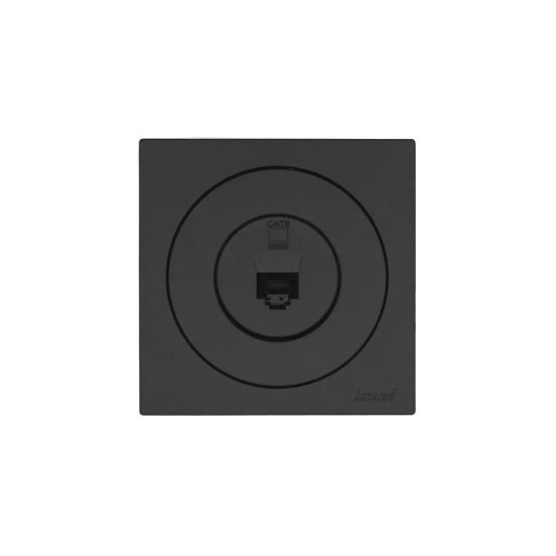 Розетка компьютерная СП OSEN RJ45 кат.6 механизм черн. бархат LEZARD 743-4288-140