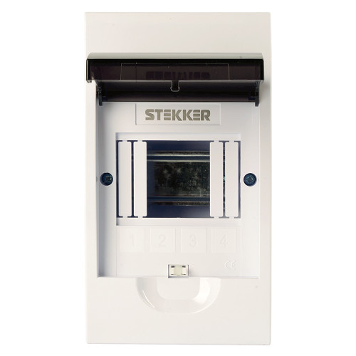 Бокс настенный STEKKER EBX50-5/04-50 4 модуля, пластик, серия ArcaLight Бокс настенный STEKKER EBX50-5/04-50 4 модуля, пластик, серия ArcaLight
