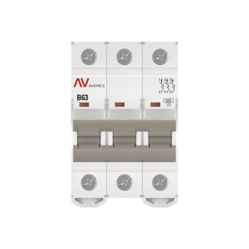 Авт. выкл. AV-6 3P 63A (B) 6kA EKF AVERES Авт. выкл. AV-6 3P 63A (B) 6kA EKF AVERES