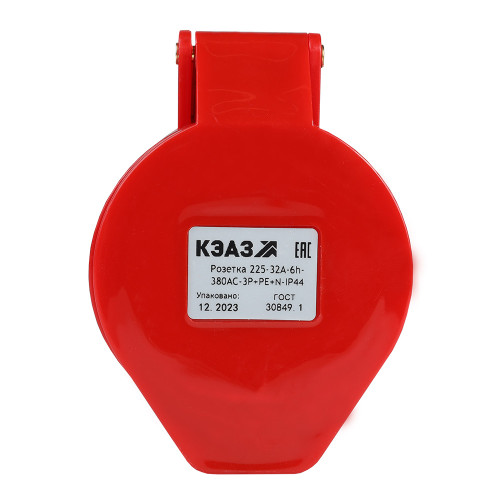 Розетка кабельная 225-32А-6h-380AC-3P+PE+N-IP44 Розетка кабельная 225-32А-6h-380AC-3P+PE+N-IP44