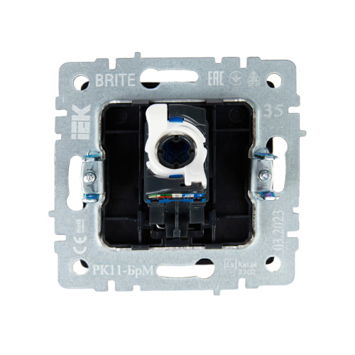 BRITE Розетка компьютерная RJ45 кат.6 РК11-БрМ маренго IEK BRITE Розетка компьютерная RJ45 кат.6 РК11-БрМ маренго IEK