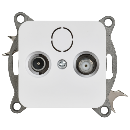 FLITE Розетка 2-местная TV+SAT экранированная оконечная РТВс-2-1-1-ФлБ белый IEK FLITE Розетка 2-местная TV+SAT экранированная оконечная РТВс-2-1-1-ФлБ белый IEK