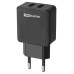 Сетевое зарядное устройство, СЗУ 4, 2,1 А, 2 USB, черный, TDM