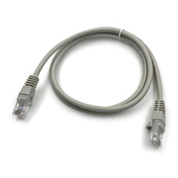 Патч-корд Buro UTP 4 пары cat.5E CCA molded 1м серый RJ-45 (m)-RJ-45 (m) (UTP-5E-1M-G)
