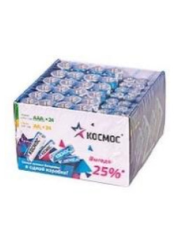 Элемент питания алкалиновый AA/LR6 AAA/LR03 (уп.48шт) КОСМОС KOCLR620BOX