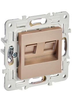 SKANDY Розетка компьютерная двойная RJ45 кат.5E SK-K03Sa песочный IEK